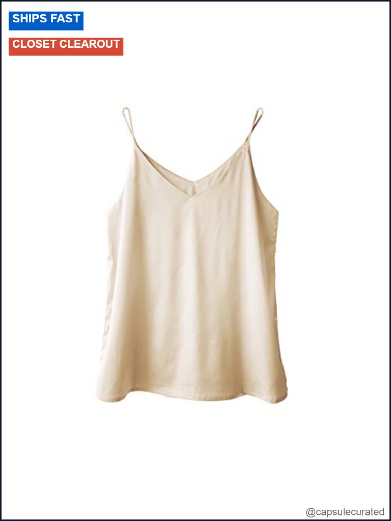 Silk Satin V-Neck Camisole Tank Top Cami Racerback Spaghetti Strap Blouse